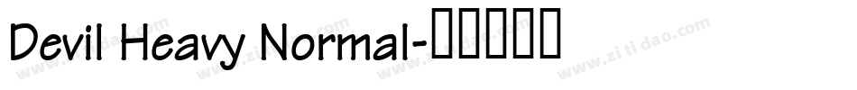Devil Heavy Normal字体转换